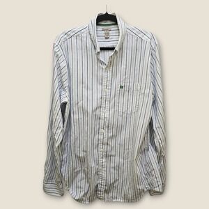 Carbon Striped Button Down Shirt Mens XL Long Sleeve Cotton Casual